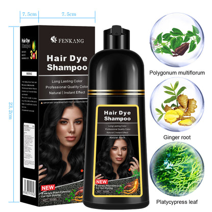 English Black Plant Hair Dye Covering Gray Hair Wash Black Bubble Hair Color Cream