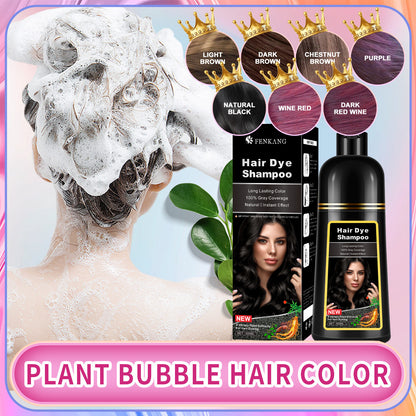 English Black Plant Hair Dye Covering Gray Hair Wash Black Bubble Hair Color Cream
